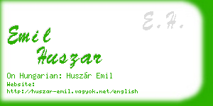 emil huszar business card
