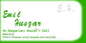 emil huszar business card